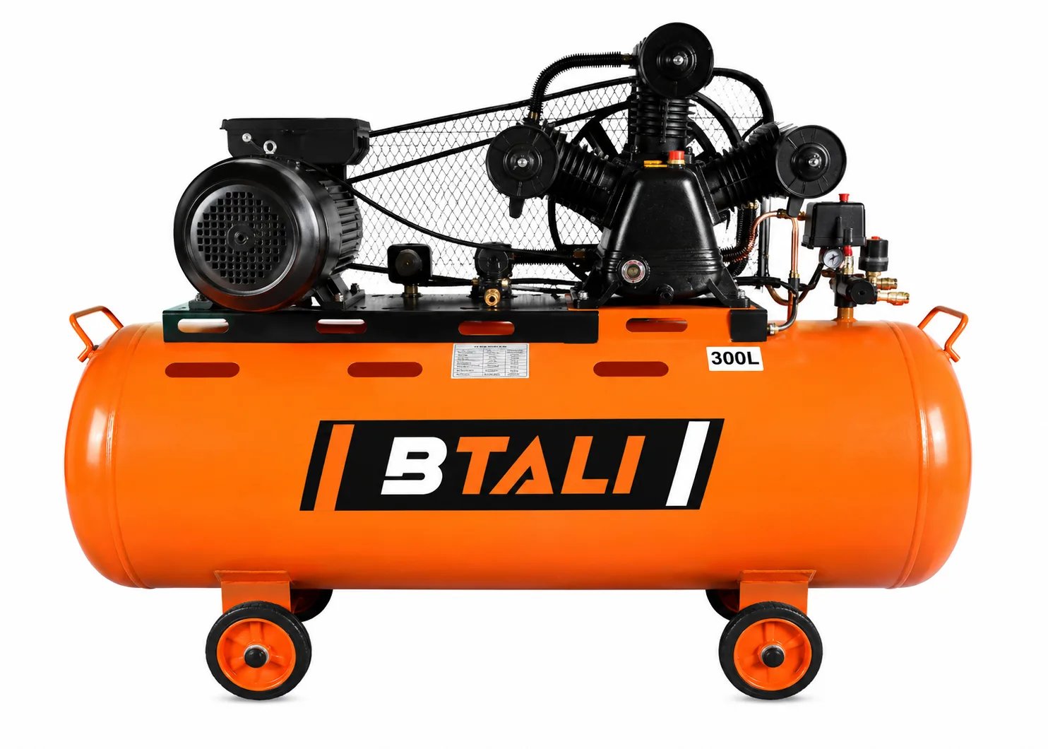 BT 300 BDAC-0.36/8 Belt Driven Air Compressor – 300L 3 Piston 4HP Industrial Compressor (3 Phase)