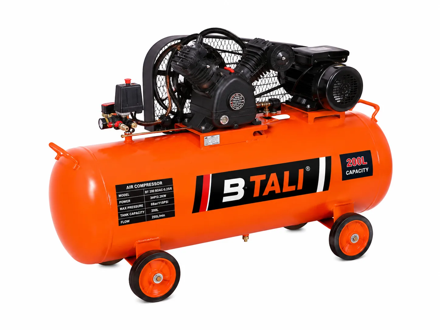 BT 200 OFAC Oil Free Air Compressor – 200L Silent Double Block